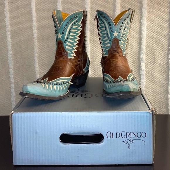 🏍 {PRICE FIRM} OG Dawn Pippin 8” Oryx Aqua Boots ~ Usado Snow - Picture 3 of 13